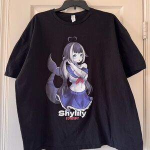 Anime Shylily Black Graphic Tee